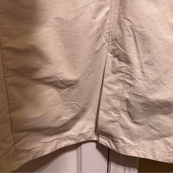 Amazon Basic Men’s Button Down Trench Coat Collar Pockets Cream Sz M - Picture 11 of 16